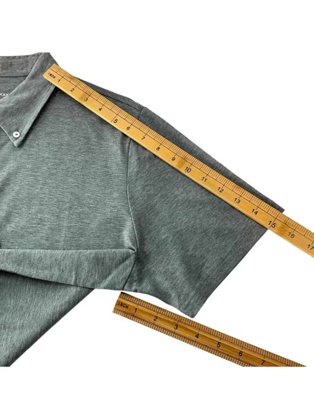 NWT Spier & Mackay Polo Shirt Mens Large Gray Short Sleeve Button Down Collar
